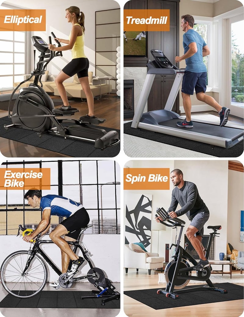 WERCHO Treadmill Mat 68"x24", Foldable Walking Pad Mat for Carpet Hardwood Floors 4mm Heavy-Duty Exercise Equipment Mat for Treadmil Pad,Spin Bike, Elliptical Trainer, Home, Gym - Image 5